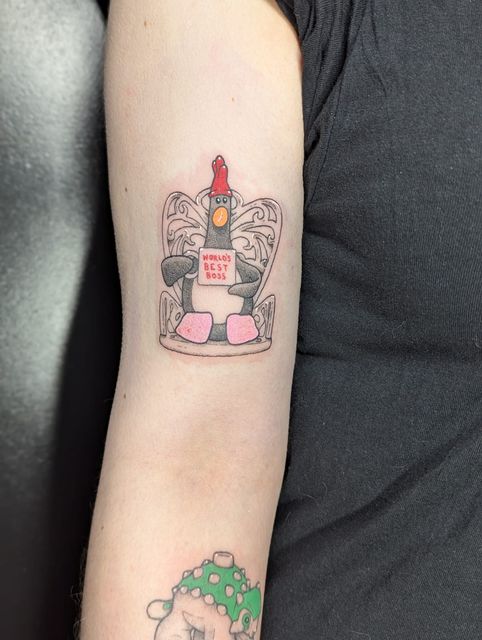 Faith Garvie said demand for Feathers McGraw tattoos has increased since the latest Wallace and Gromit movie Faith Garvie/PA)