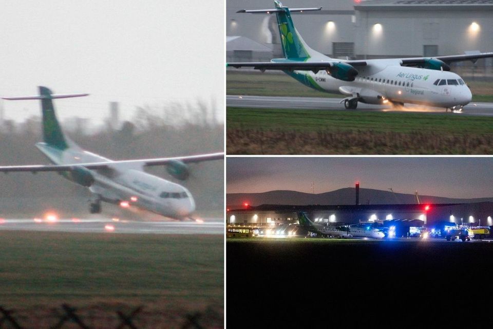 Plane crash landing pictures: Michail Savekin. Scene image Luke Jervis/Belfast Telegraph