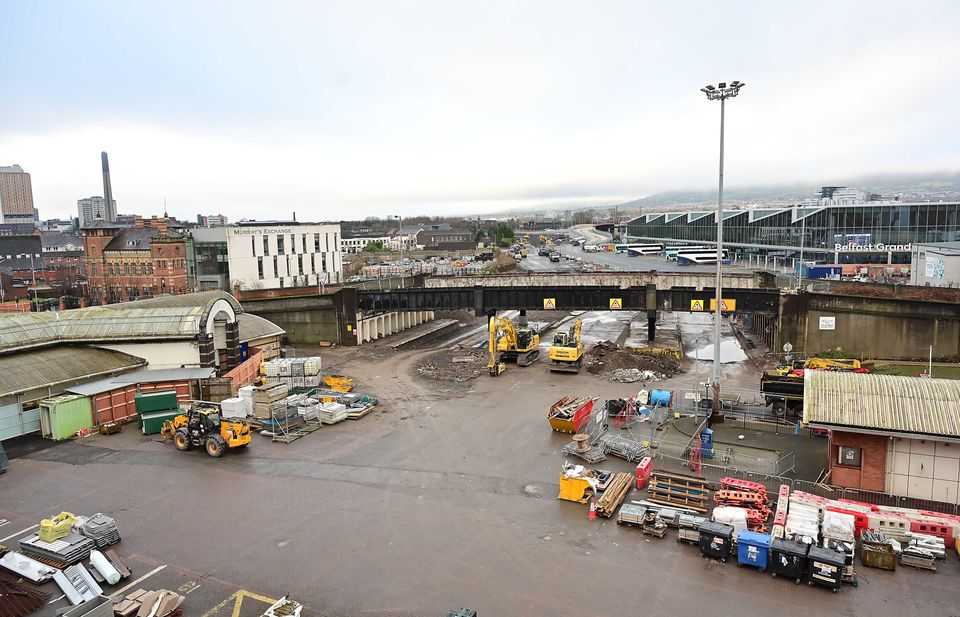 Belfast’s Boyne Bridge yesterday. Picture: Arthur Allison/Pacemaker Press.