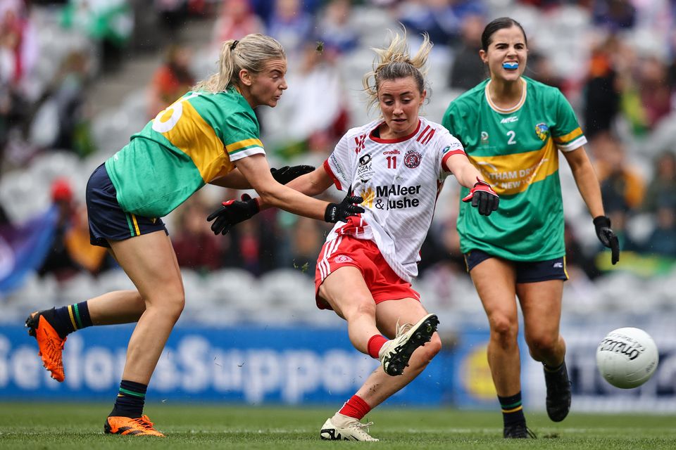 Aoife Horisk finds the net for Tyrone