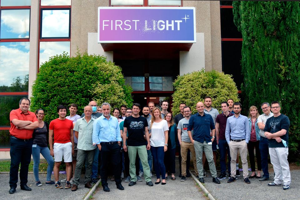 Staff at First Light near Aix-en-Provence, which has now been bought by Oxford Instruments plc. It also owns Andor Technology in west Belfast