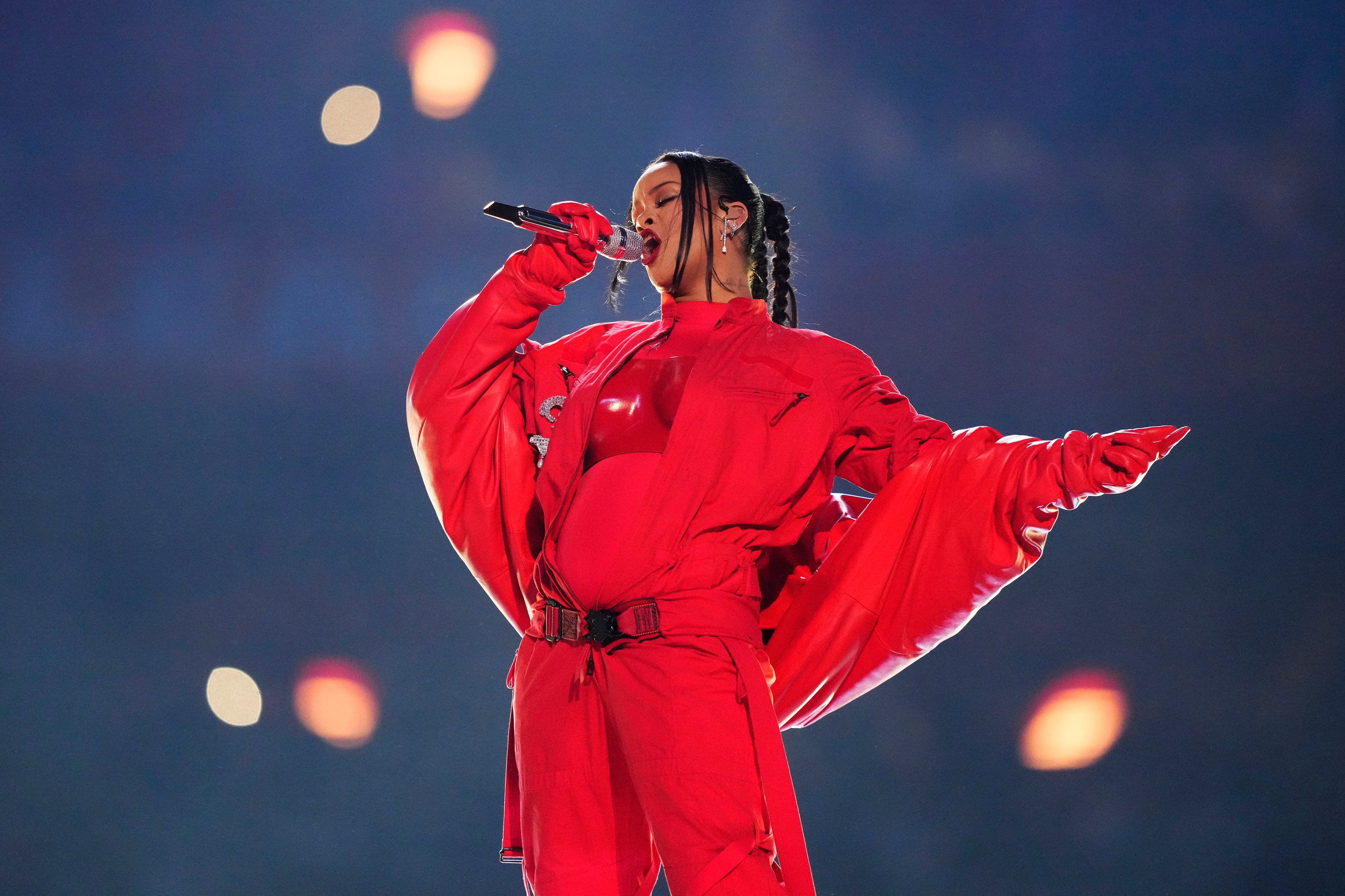 Look: The Designer Pieces Worn By Rihanna For The 2023 Super Bowl Half-time  Performance