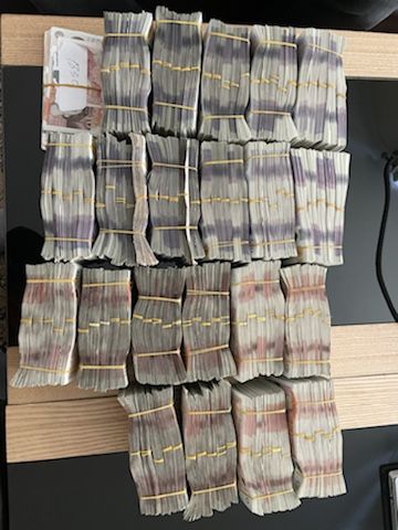 Bundles of cash seized during the Jersey investigation (National Crime Agency/PA)