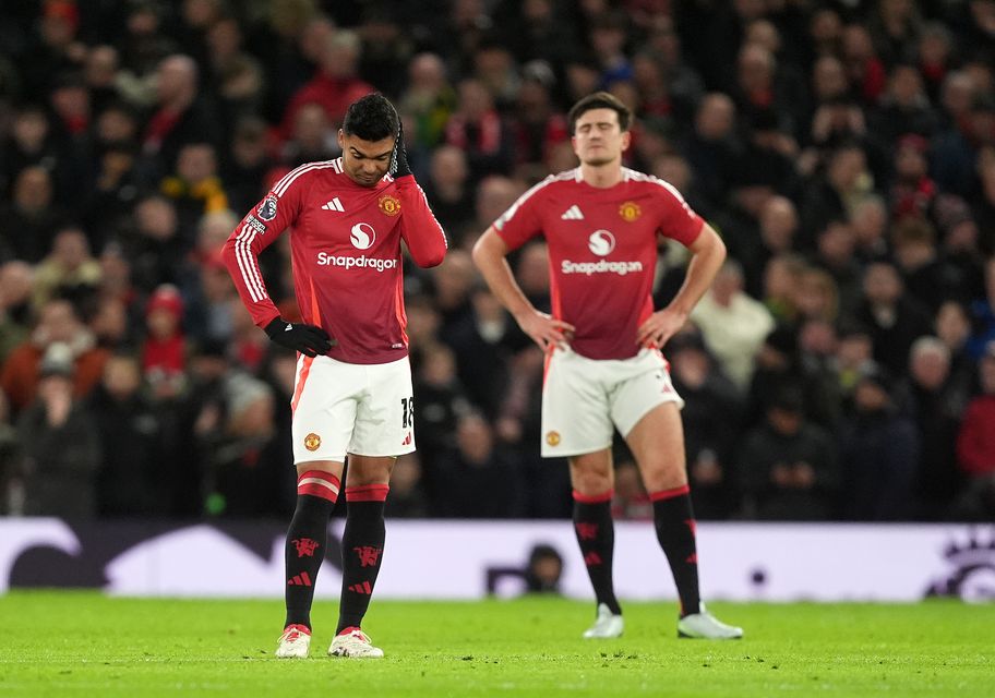 Manchester United were overrun in the first half of their 2-0 defeat to Newcastle (Martin Rickett/PA)