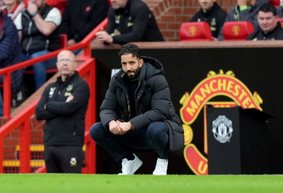 Ruben Amorim is looking for his side to bounce back from their defeat at Arsenal (Martin Rickett/PA)