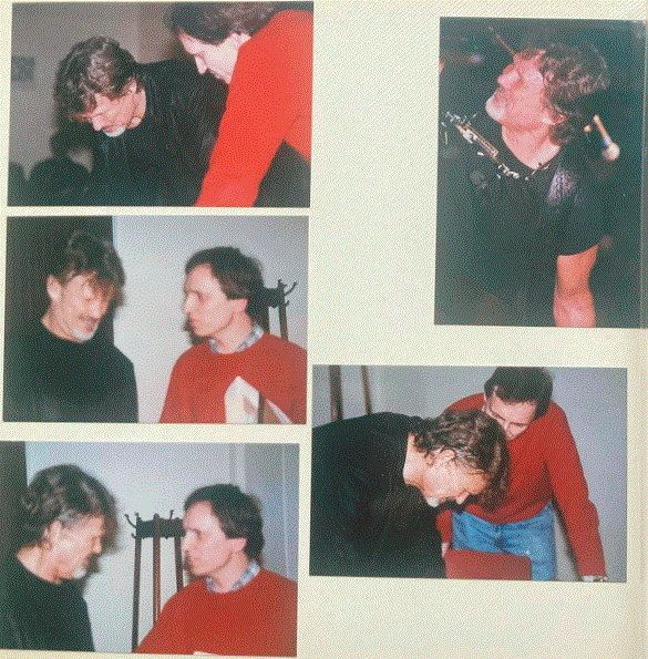 Belfast superfan Norman Nabney meeting his hero Kris Kristofferson backstage at the Ulster Hall in 1993, where Kristofferson signed a photograph Norman had taken of him at a previous gig