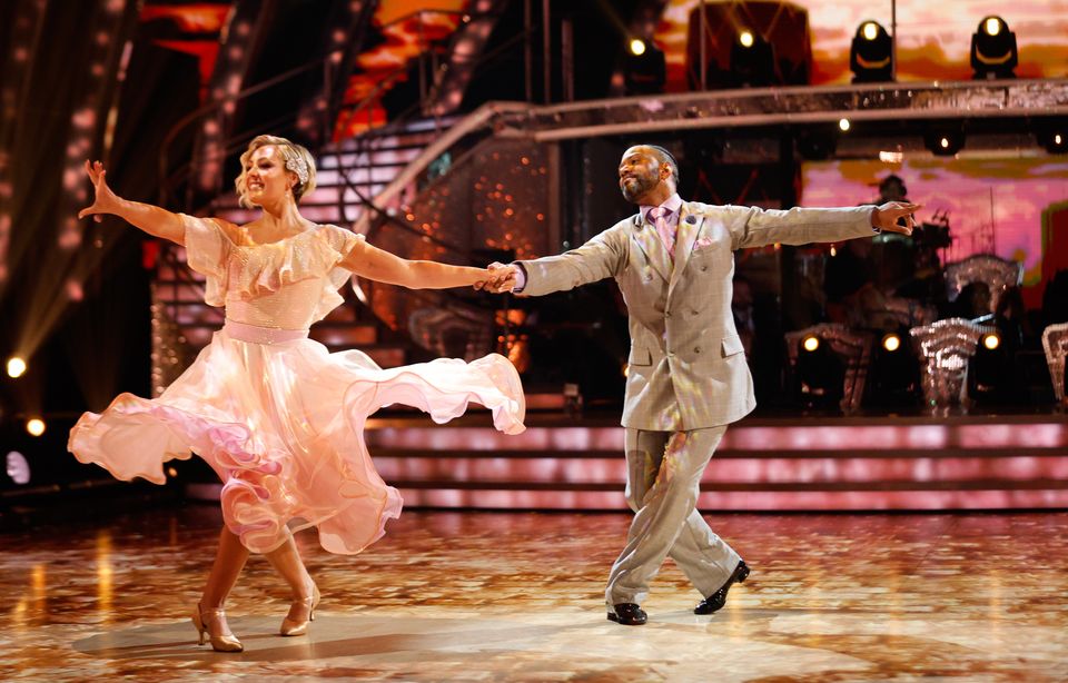 JB Gill and Amy Dowden performing (Guy Levy/BBC/PA)