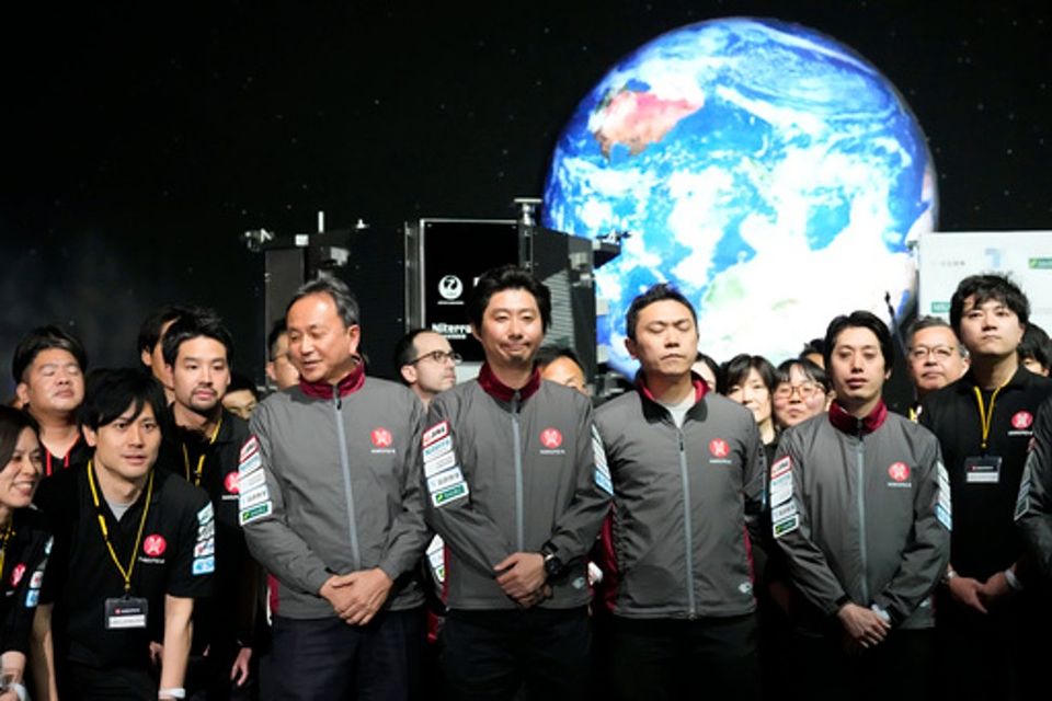 Takeshi Hakamada and his ispace team (AP)