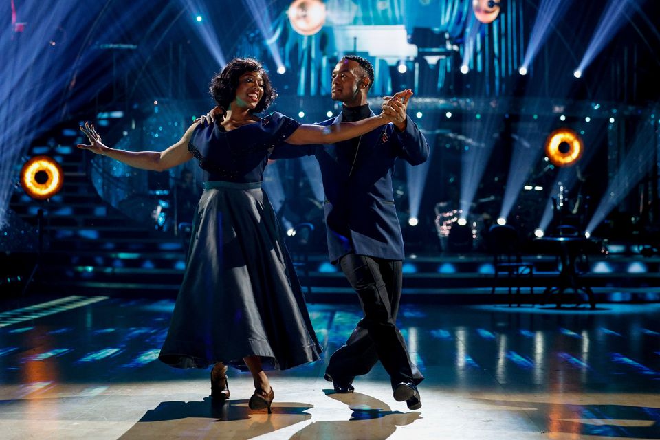 Johannes Radebe and Montell Douglas beat Sam Quek and Nikita Kuzmin in the dance-off (Guy Levy/BBC/PA)