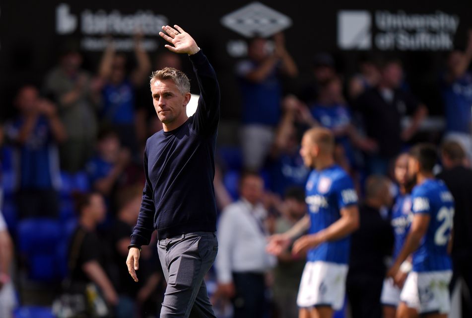 Ipswich manager Kieran McKenna after the final whistle (Bradley Collyer/PA)