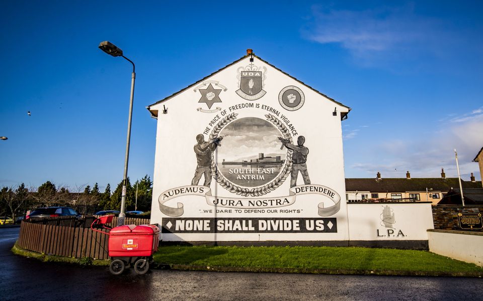 A UDA mural in the town