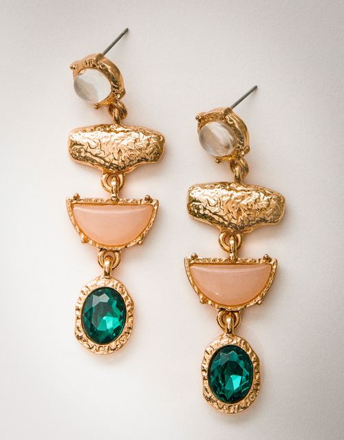 Irregular Gemstone Drop Earrings, £22, Monsoon