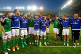 thumbnail: Northern Ireland players during a celebration send-off before the players leave for Euro 2016 after the International Friendly at Windsor Park, Belfast. PRESS ASSOCIATION Photo. Picture date: Friday May 27, 2016. See PA story SOCCER N Ireland. Photo credit should read: Niall Carson/PA Wire. RESTRICTIONS: Editorial use only, No commercial use without prior permission, please contact PA Images for further information: Tel: +44 (0) 115 8447447.
