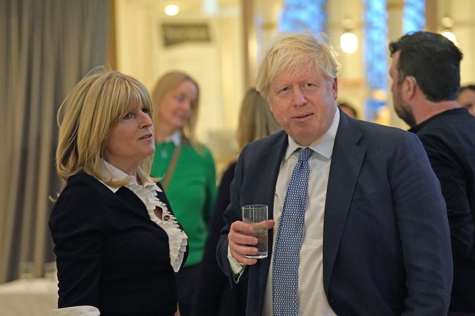 Former prime minister Boris Johnson with his sister Rachel (PA)