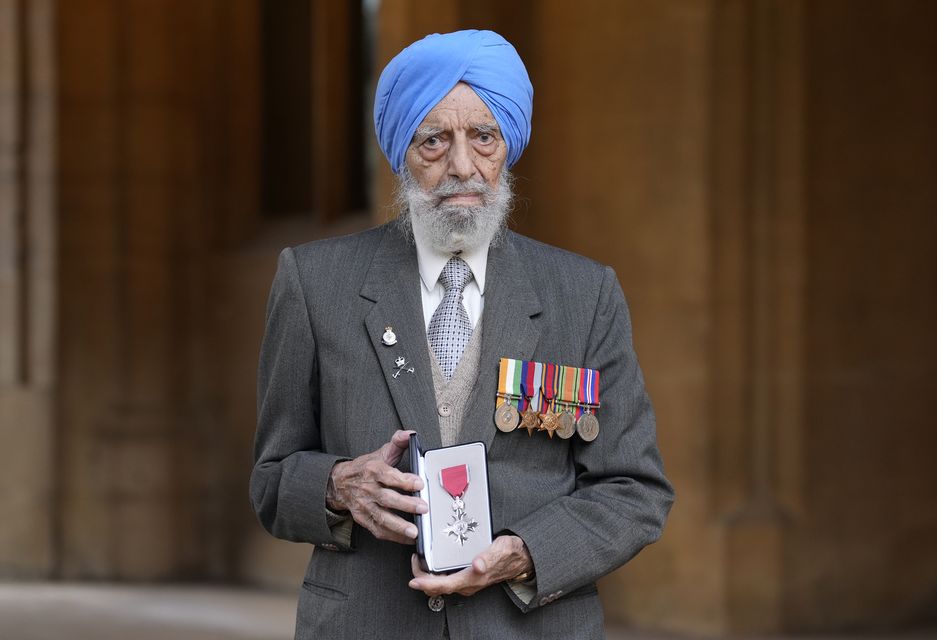 Havildar Major Rajindar Dhatt at Windsor Castle (Andrew Matthews/PA)