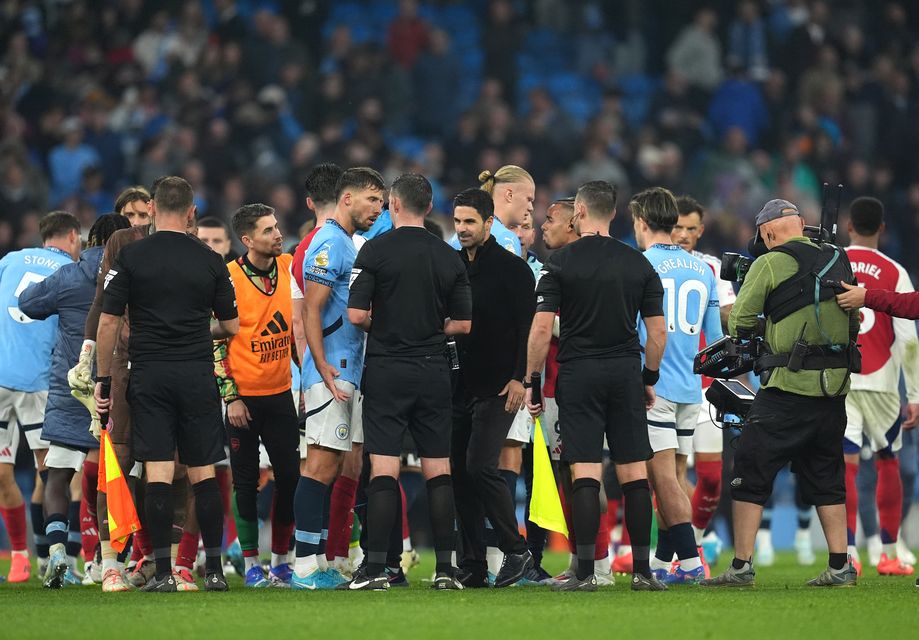 There were plenty of talking points from City’s fiery clash with Arsenal (Martin Rickett/PA)