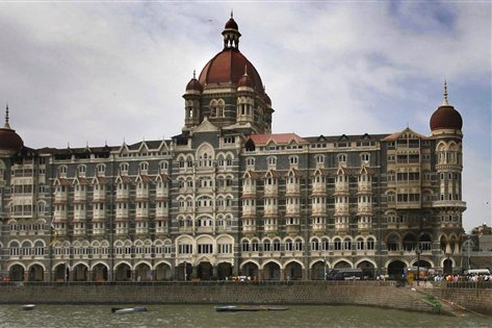A view of the Taj Mahal Hotel, after it has been secured by security forces, in Mumbai, India, Saturday, Nov. 29, 2008.  Indian commandos killed the last remaining gunmen holed up at the luxury Mumbai hotel Saturday, ending a 60-hour rampage through India's financial capital by suspected Islamic militants that rocked the nation. (AP Photo/Gautam Singh)