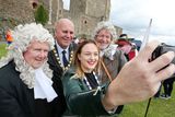 thumbnail: Press Eye - Belfast - Northern Ireland  - 13th July 2017 - 

Paul Reid, Mayor of Mid and East Antrim. Deputy Mayor Cheryl Johnston, David Hilditch MLA and Terry Clements take part in the re-enactment of the Siege of Carrickfergus Castle and the landing of King William at Castle Green, Carrickfergus. The event included re-enactment groups from across the Northern Oteland, all dressed in period costume followed by a Pageantry parade to meet King William upon his landing at Carrick Harbour.Ê

Photo by Kelvin Boyes / Press Eye.