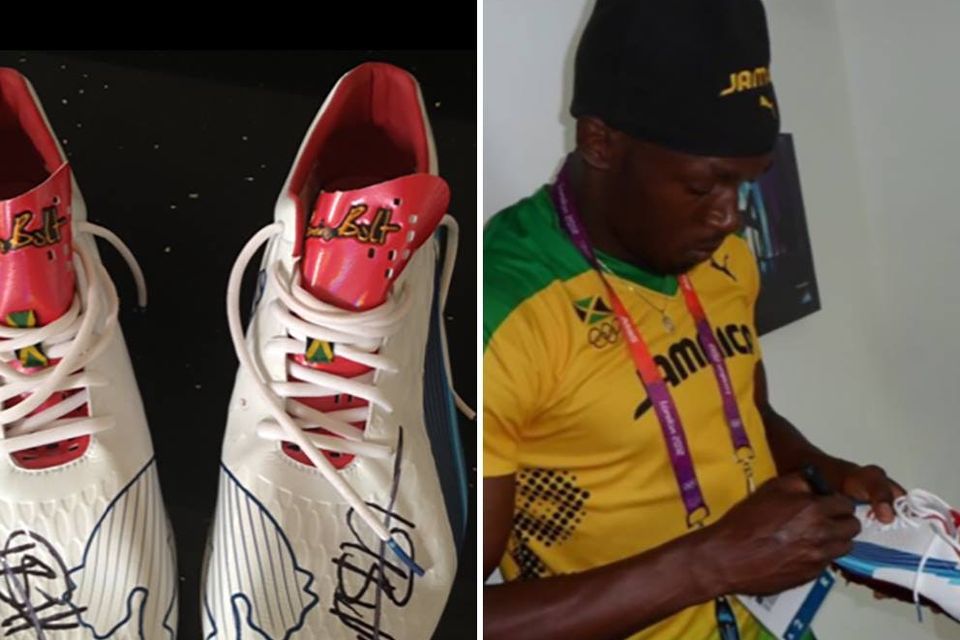 Signed Usain Bolt running shoes stolen in burglary 