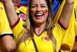 thumbnail: A Colombian supporter celebrates after Teofilo Gutierrez scored his side's second goal during the group C World Cup soccer match between Colombia and Greece at the Mineirao Stadium in Belo Horizonte, Brazil, Saturday, June 14, 2014.   (AP Photo/Jon Super)