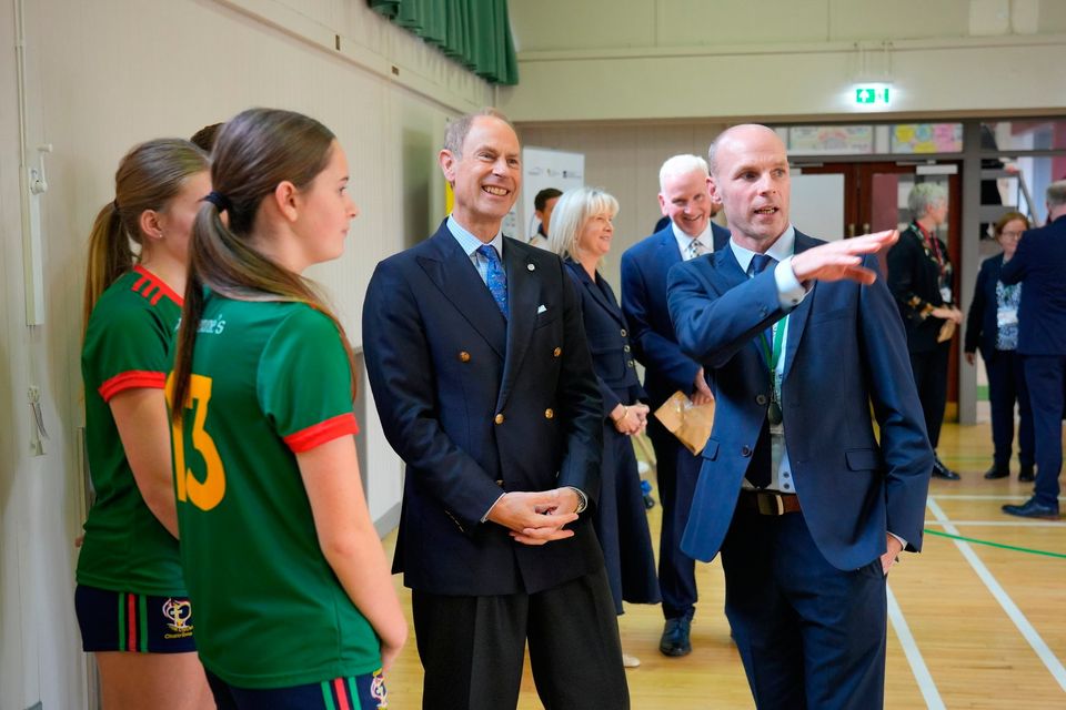 The Duke of Edinburgh during his visit to St Catherine’s College in Armagh city