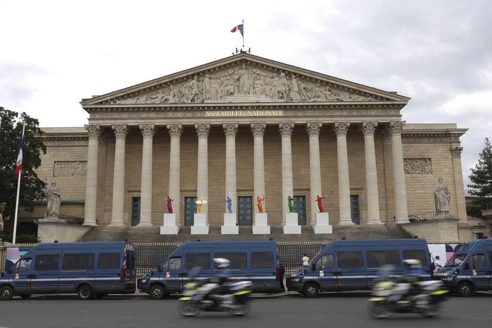 France’s National Assembly is due to sit for its first session of the new government on Thursday (Aurelien Morissard/PA)