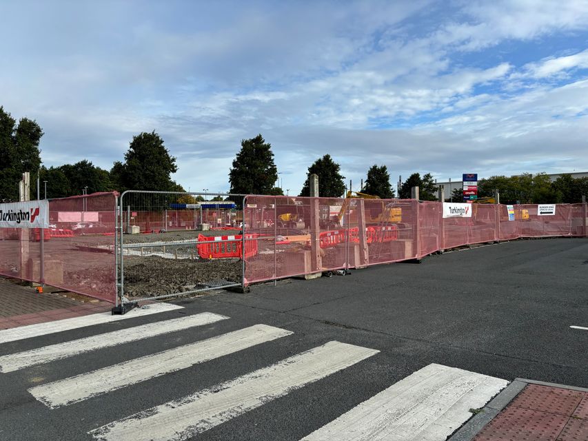 The work taking place at Northern Ireland's first Greggs drive-thru in Craigavon. Pic: Belfast Telegraph