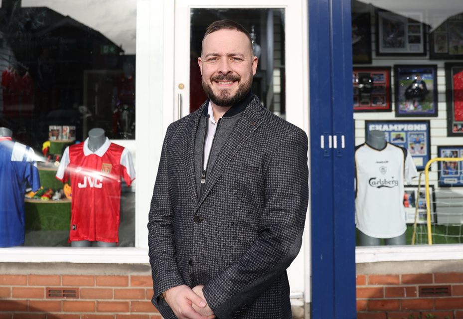 Carl Spiller outside his new shop (Picture by Peter Morrison)