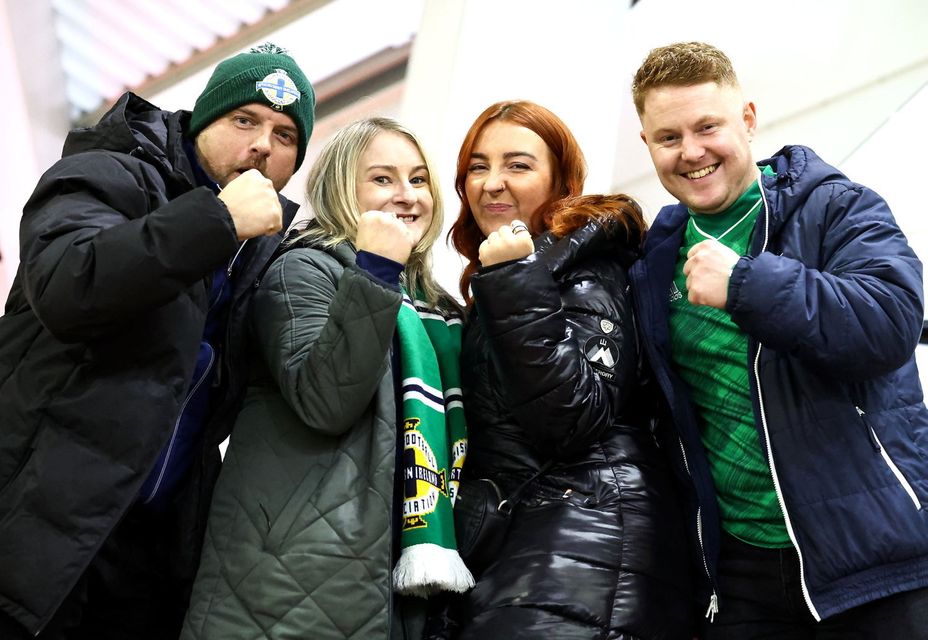 Presseye Ltd, Belfast, Northern Ireland - 18th November 2024 :  Photo by William Cherry/Presseye 
  
Northern Ireland fans at the Stade de Luxembourg for Monday night’s UEFA Nations League game against Luxembourg.   Photo by William Cherry/Presseye