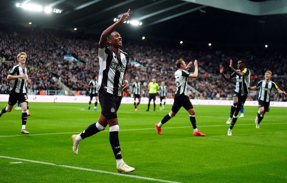 Joe Willock had a hand in Newcastle’s second goal (Owen Humphreys/PA)