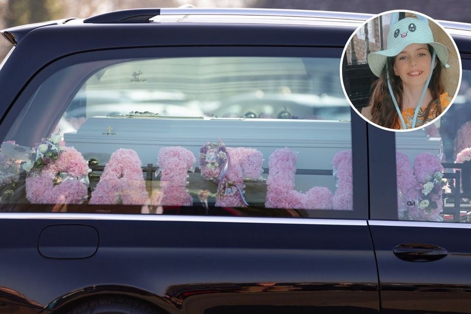 Funeral of Caitlin McMullan in Bellaghy. Photo: Luke Jervis