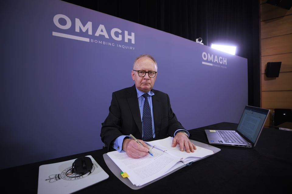 Chairman of the Omagh Bombing Inquiry Lord Turnbull at the Strule Arts Centre in Omagh (Liam McBurney/PA)