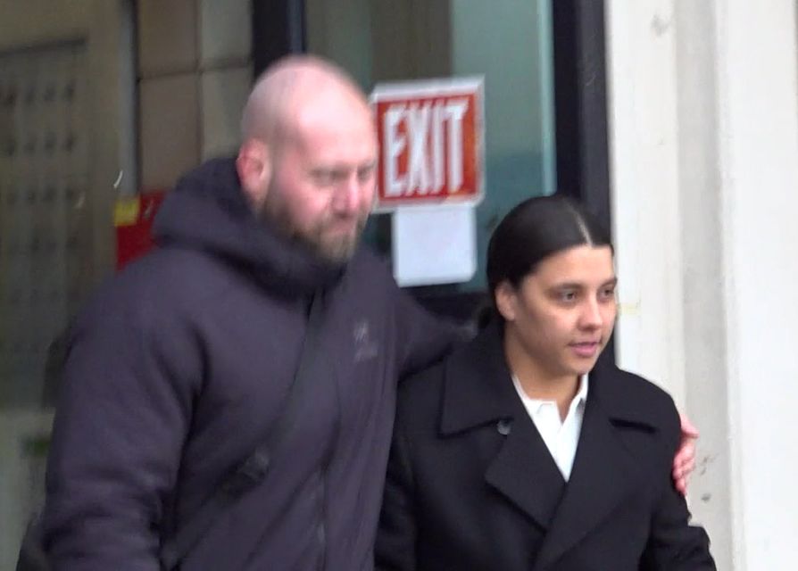 Chelsea and Australia striker Sam Kerr leaving Kingston Crown Court (Haixin Tan/PA)