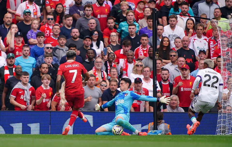 Luis Diaz bagged a brace (Peter Byrne/PA)