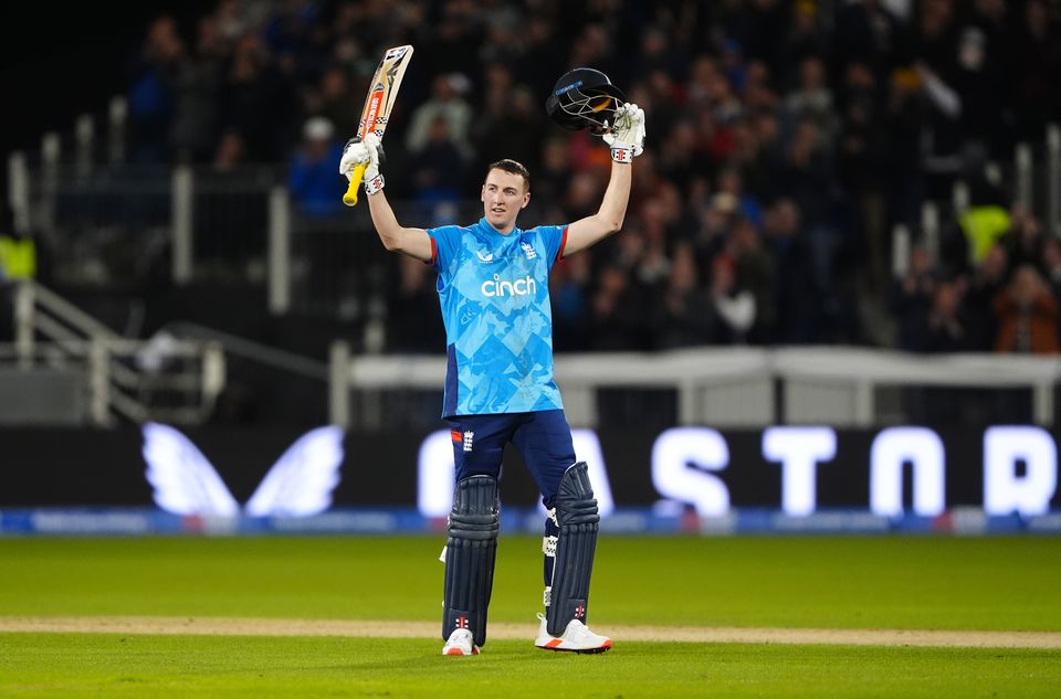 Harry Brook’s century helped England beat Australia at Chester-le-Street on Tuesday (Owen Humphreys/PA)