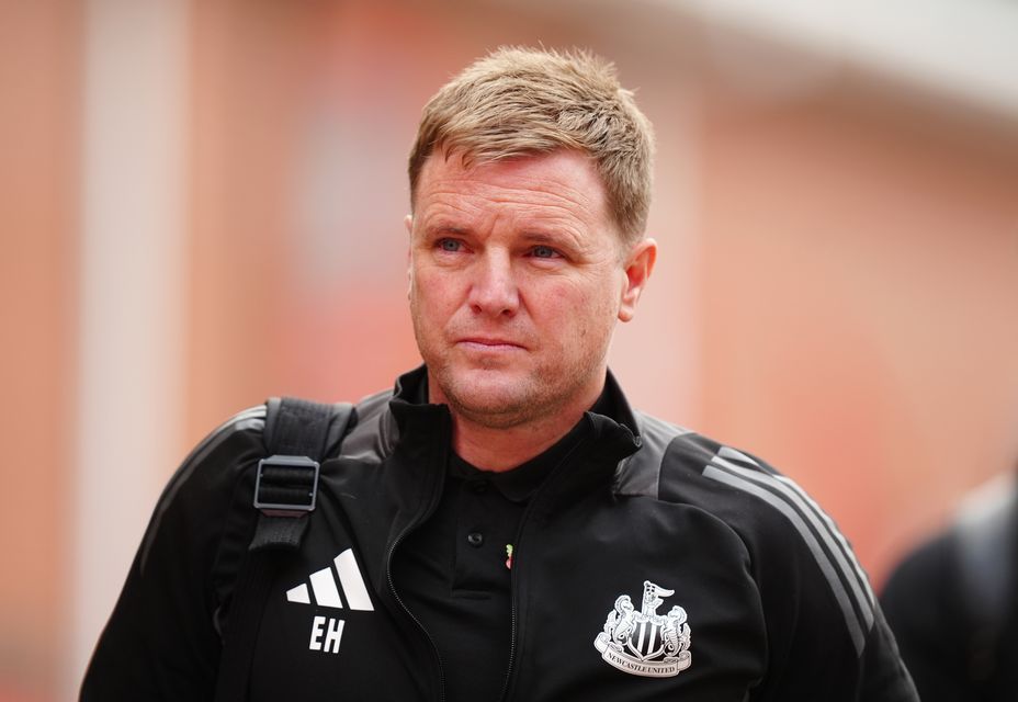 Newcastle boss Eddie Howe is first up on a busy Friday press conference schedule (Mike Egerton/PA)