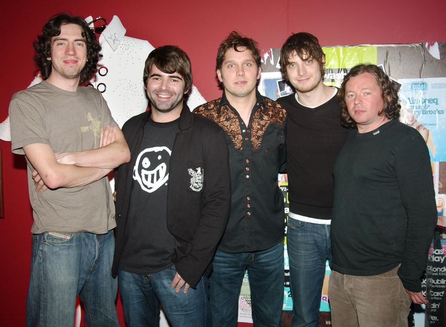 Gary Lightbody, Mark McClelland, Johnny Quinn, Nathan Connolly and Tom Simpson from rock group Snow Patrol (PA)