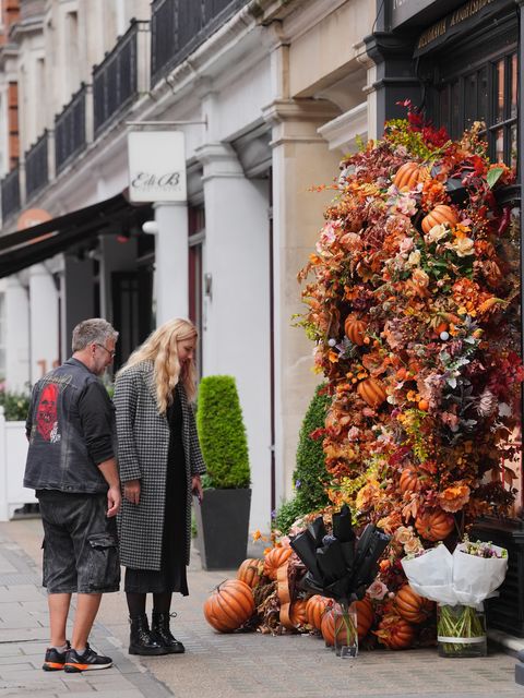 Neill Strain Floral Couture store in Mayfair kept the autumnal feel (Jonathan Brady/PA)