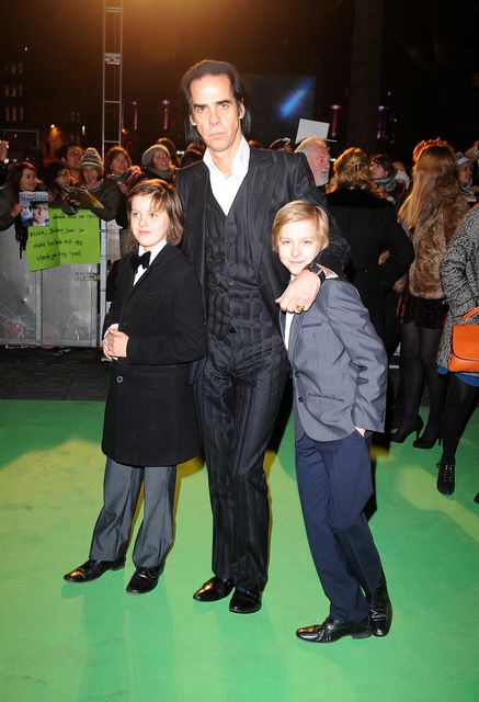 Nick Cave with two of his children Luke and Jethro (Ian West/PA)