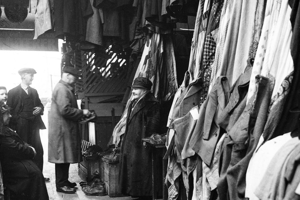 Old clothes market, Smithfield, Belfast.  5/1/1937
BELFAST TELEGRAPH COLLECTION/NMNI