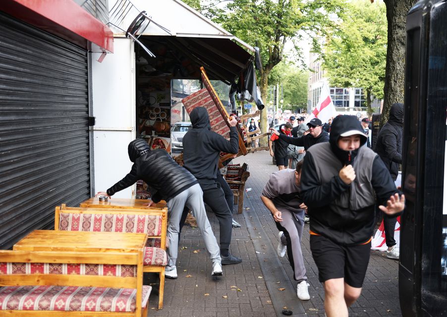 A cafe is attacked in the Botanic area (Peter Morrison/PA)