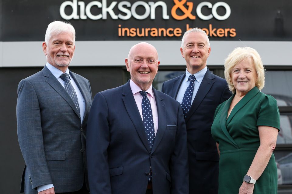 From left to right, Roland Kerr and Ashley Dickson from Kerr Group Insurance with fellow directors Gavin Mitchell and Ruth Dickson from Dickson & Co Insurance Group
