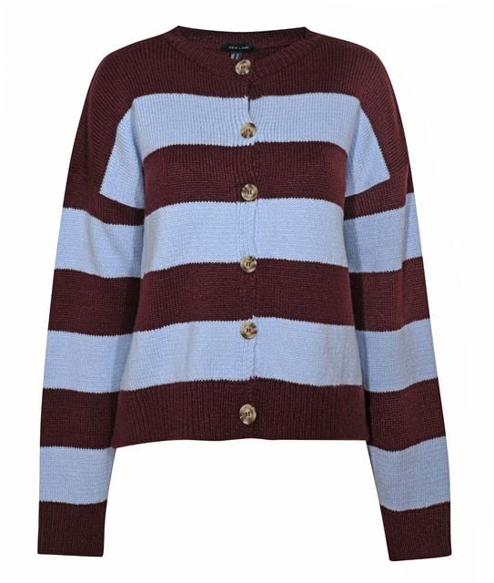 Blue Striped Button Up Cardigan, £29.99, New Look