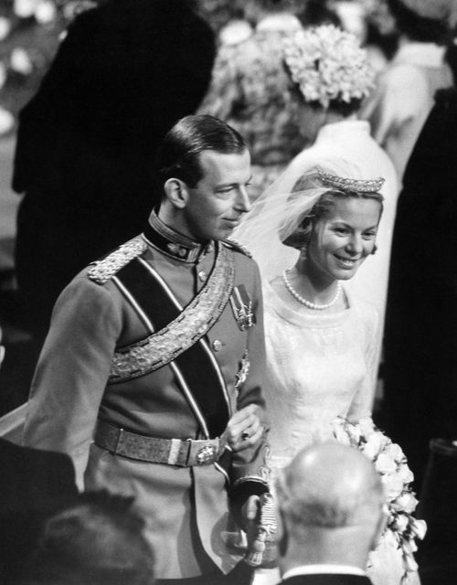 Katharine Worsley and the Duke of Kent on their wedding day in 1961 (PA)