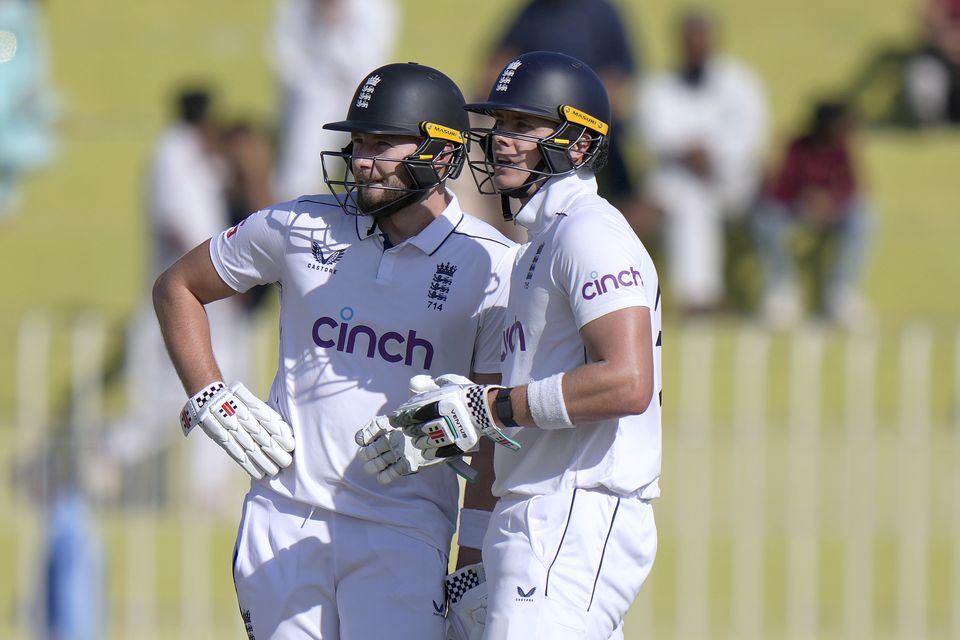 Gus Atkinson and Jamie Smith enjoyed a fine partnership (Anjum Naveed/AP)