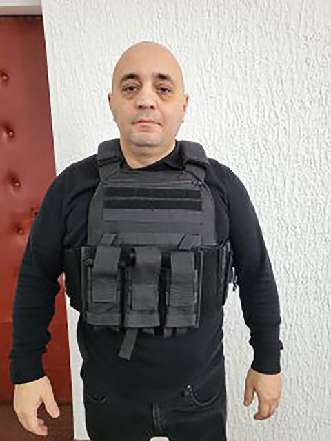 Biser Dzhambazov wearing a protective vest (Met Police/PA)