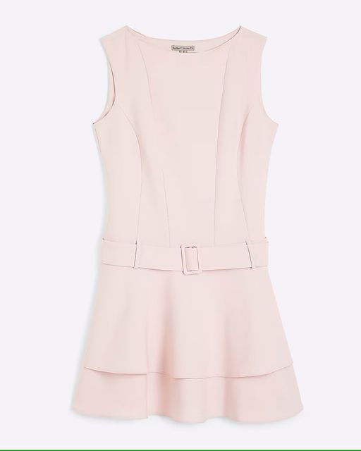 RI Pink Sleeveless Double Layered Mini Dress, £39, River Island

