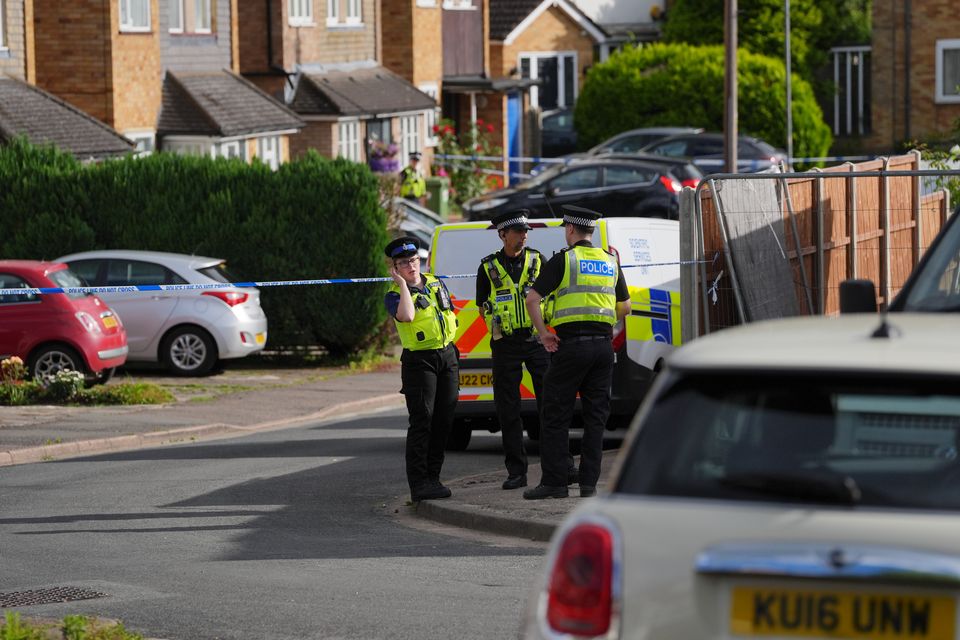 Police at the scene in Ashlyn Close, Bushey, Hertfordshire (Jonathan Brady/PA)