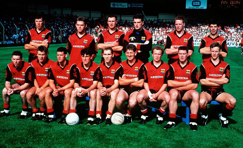 Brendan McKernan (front row, fourth from left) was part of the Down side that soared to All Ireland glory in 1991