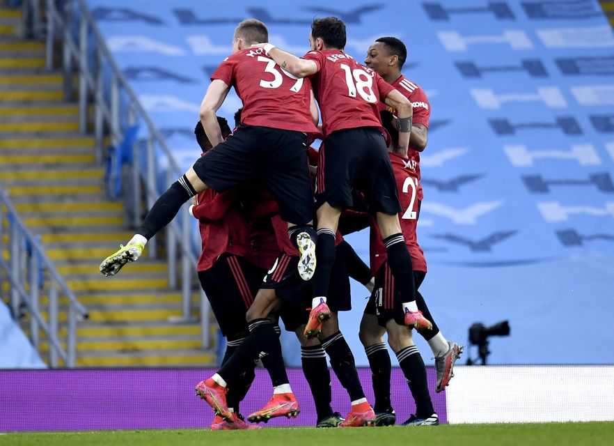 Manchester United’s last win at the Etihad came behind closed doors in 2021 (Peter Powell/PA)